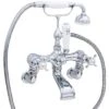 Perrin & Rowe Traditional Crosstop Wall Bath Shower Mixer Nickel -Deals Bathroom Store perrin rowe 3511ni