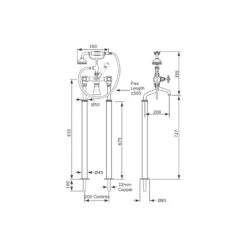 Perrin & Rowe Traditional Crosstop Floor Bath Shower Mixer Pewter -Deals Bathroom Store perrin rowe 3521pf 2