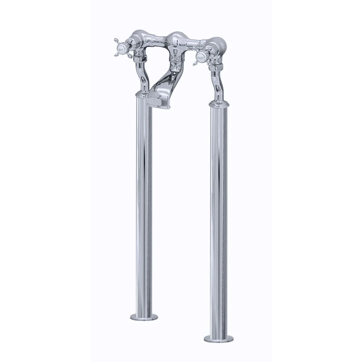 Perrin & Rowe Traditional Crosstop Floor Bath Filler Chrome 3 Perrin & Rowe Traditional Crosstop Floor Bath Filler Chrome