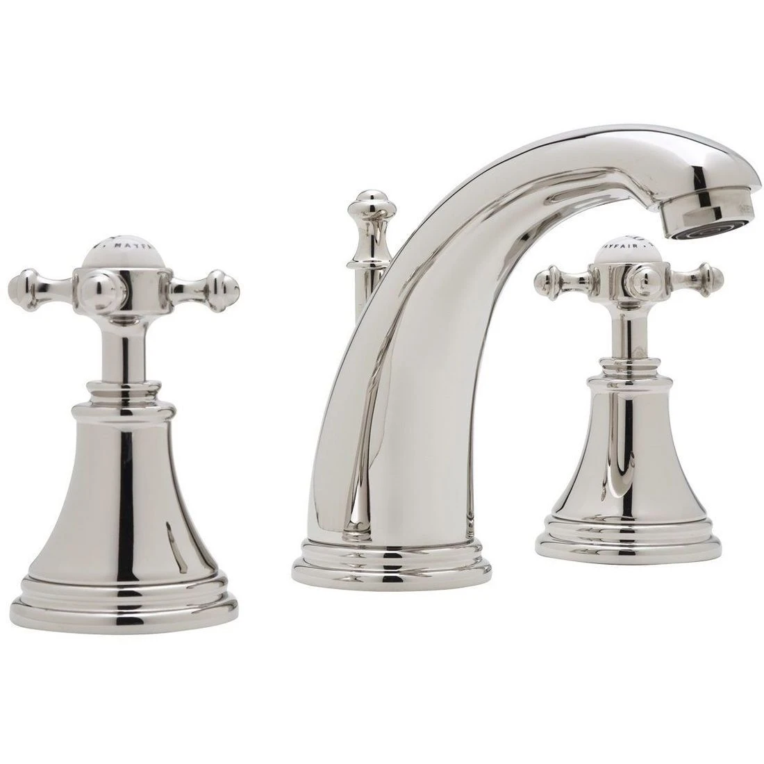Perrin & Rowe Georgian 3 Hole High Spout Basin Mixer, Cross 3 Perrin & Rowe Georgian 3 Hole High Spout Basin Mixer, Cross