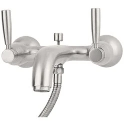 Perrin & Rowe Wall Bath Shower Mixer With Lever Handles Chrome