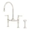Perrin & Rowe Ionian Bridge Sink Mixer, Lever Handles & Rinse, Nickel 1 Perrin & Rowe Ionian Bridge Sink Mixer, Lever Handles & Rinse, Nickel -Deals Bathroom Store perrin rowe 4173niwpc