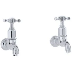 Perrin & Rowe Mayan Wall Bib Taps Chrome