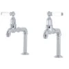Perrin & Rowe Mayan Deck Mounted Taps With Lever Handles Pewter -Deals Bathroom Store perrin rowe 4332pfwpc