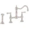 Perrin & Rowe Provence Lever Bridge Sink Mixer & Rinse Pewter -Deals Bathroom Store perrin rowe 4756pf