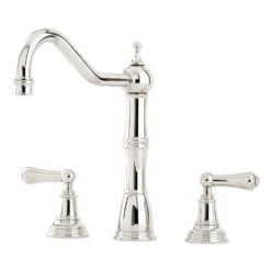 Perrin & Rowe Alsace 3 Hole Sink Mixer With Lever Handles Chrome