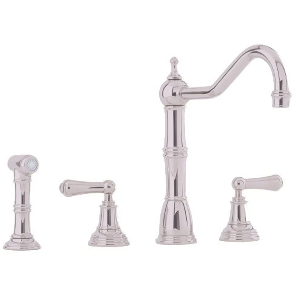 Perrin & Rowe Alsace 3 Hole Kitchen Sink Mixer & Rinse Pewter 3 Perrin & Rowe Alsace 3 Hole Kitchen Sink Mixer & Rinse Pewter