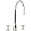 Perrin & Rowe Callisto Crosshead C Spout 3 Hole Sink Mixer Nickel -Deals Bathroom Store perrin rowe 4885ni