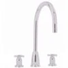 Perrin & Rowe Callisto Crosshead C Spout 3 Hole Sink Mixer Pewter -Deals Bathroom Store perrin rowe 4885pf