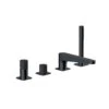 RAK Amalfi 4 Hole Bath Shower Mixer Matt Black 1 RAK Amalfi 4 Hole Bath Shower Mixer Matt Black -Deals Bathroom Store rak rakama3013b