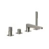 RAK Amalfi 4 Hole Bath Shower Mixer Brushed Nickel -Deals Bathroom Store rak rakama3013n