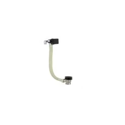 RAK Square Bath Overflow Filler With Clicker Waste Black