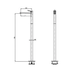 RAK Petit Round Freestanding Basin Mixer Matt Black 7 RAK Petit Round Freestanding Basin Mixer Matt Black -Deals Bathroom Store rak rakper3030b 3