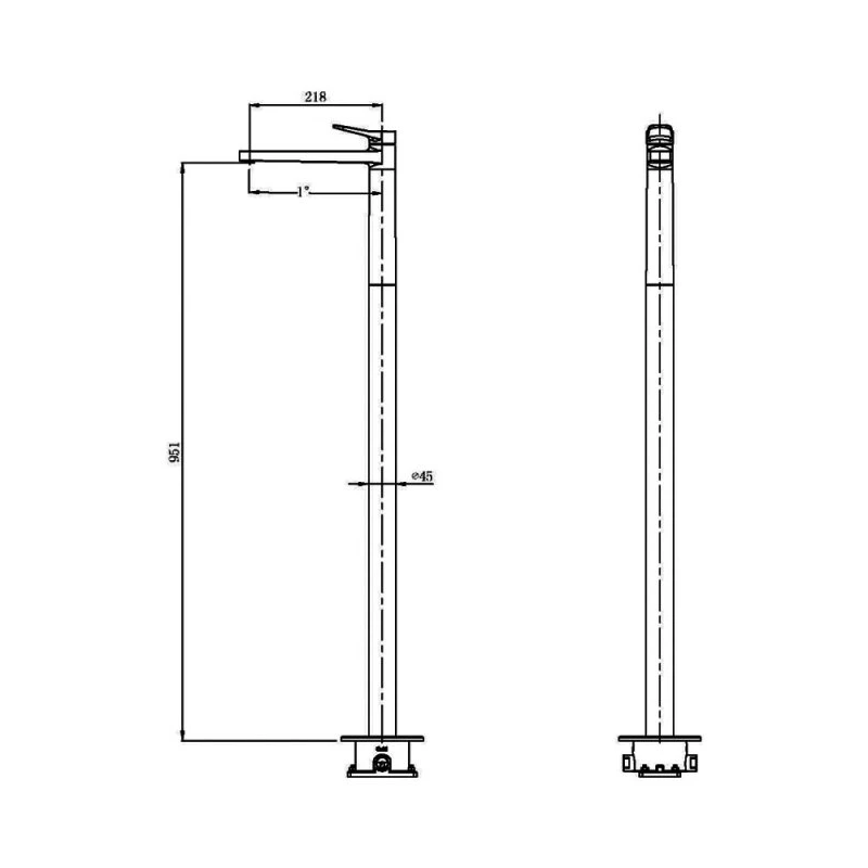 RAK Petit Round Freestanding Basin Mixer Matt Black 5 RAK Petit Round Freestanding Basin Mixer Matt Black - Image 3