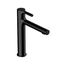 RAK Sorrento Medium Height Basin Mixer No Waste Matt Black
