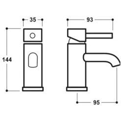 Synergy Tec Studio G Chrome Mini Mono Basin Mixer Tap -Deals Bathroom Store synergy sy g07 n 3