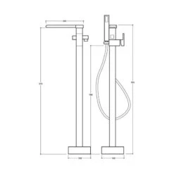 Synergy Tec Studio Z Freestanding Bath Shower Mixer Tap -Deals Bathroom Store synergy sy z88 n 3