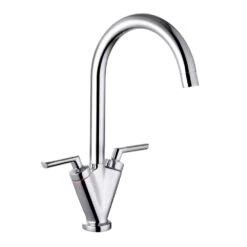 Trisen Starn Two Handle Kitchen Sink Mixer Tap Chrome