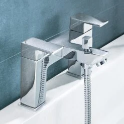 Trisen Two Handle Bath Shower Mixer Tap With Kit -Deals Bathroom Store trisen tt904 3