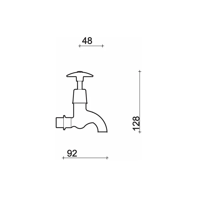 Twyford Sola 1/2″ Bib Taps Cross Head Pair 4 Twyford Sola 1/2″ Bib Taps Cross Head Pair - Image 2