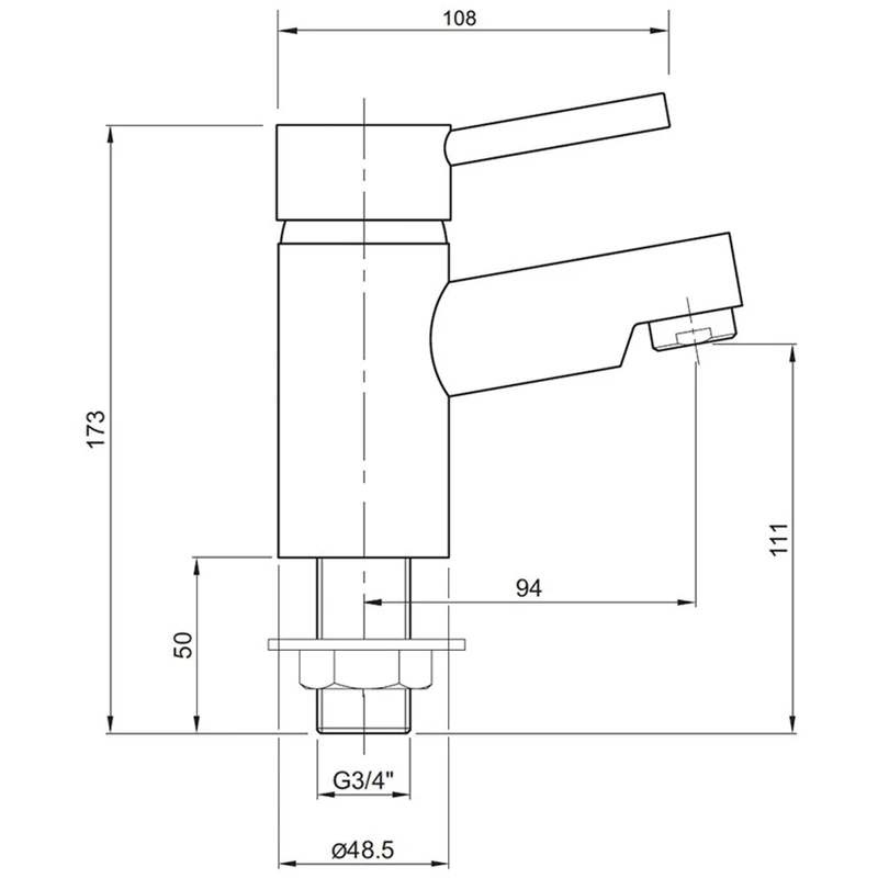 Twyford X60 3/4″ Bath Pillar Taps Pair 4 Twyford X60 3/4″ Bath Pillar Taps Pair - Image 2