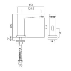 Vado Life Infra-Red Mono Basin Tap -Deals Bathroom Store vado ir 100lif cp 3