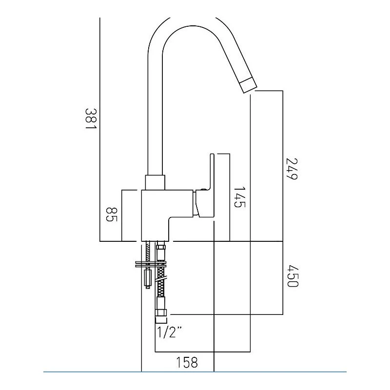 Vado Life Mono Sink Mixer 4 Vado Life Mono Sink Mixer - Image 2